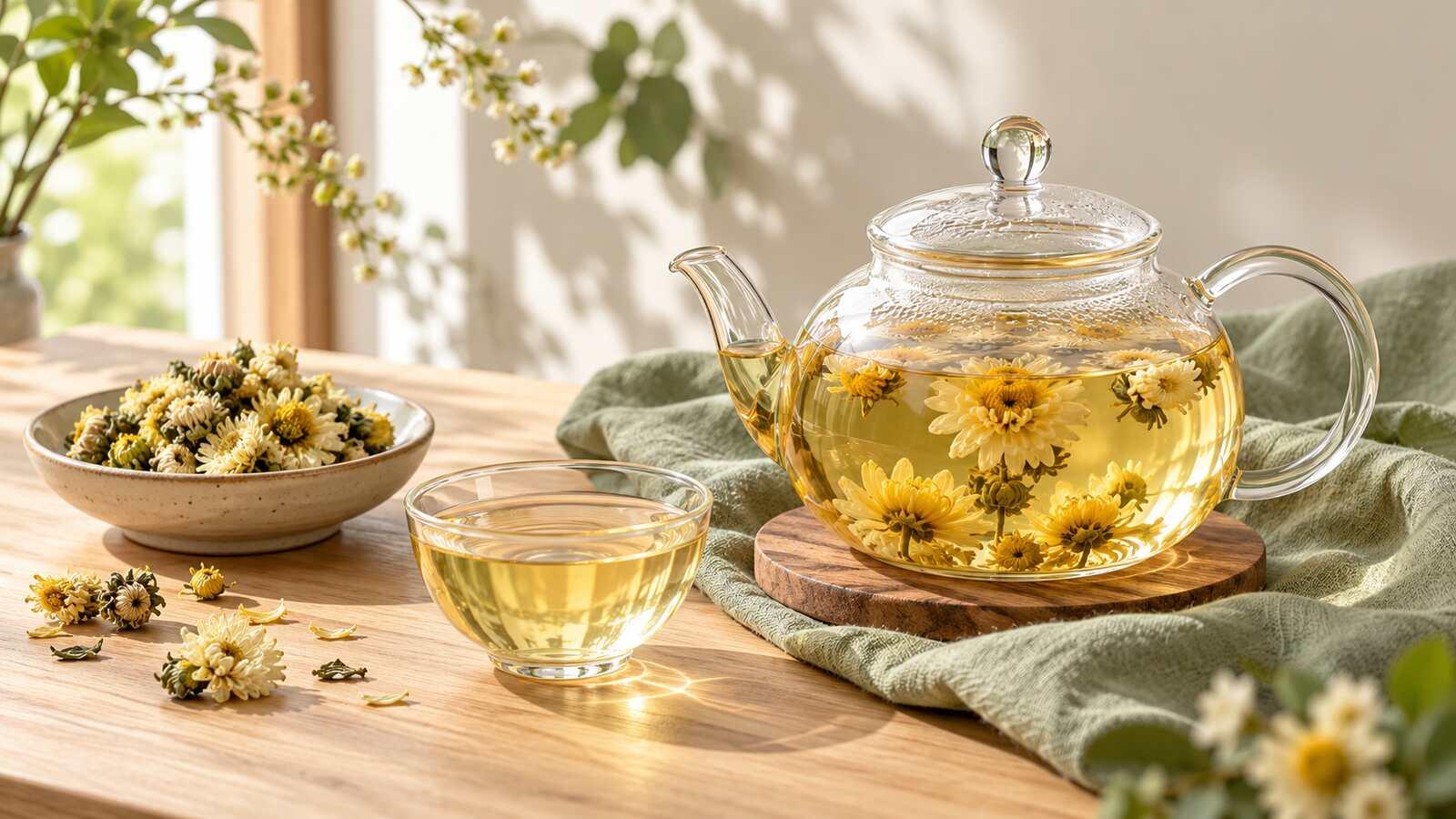菊花茶の淹れ方：花と湯を量って好みの時間を探す