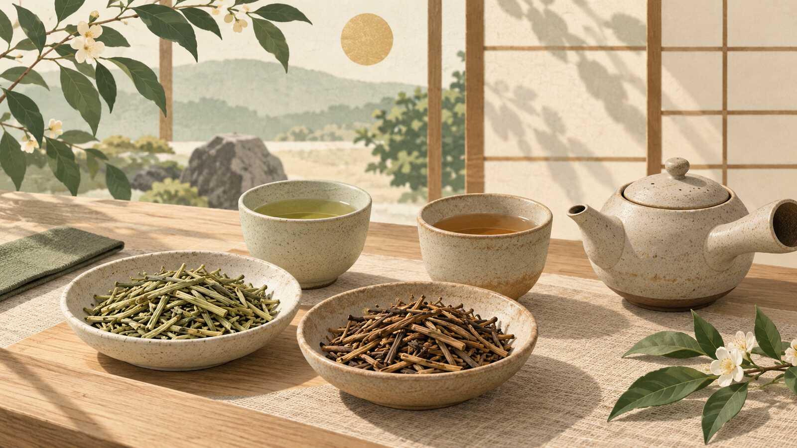 茎茶（くき茶）とは？味、カフェイン、淹れ方を比べる